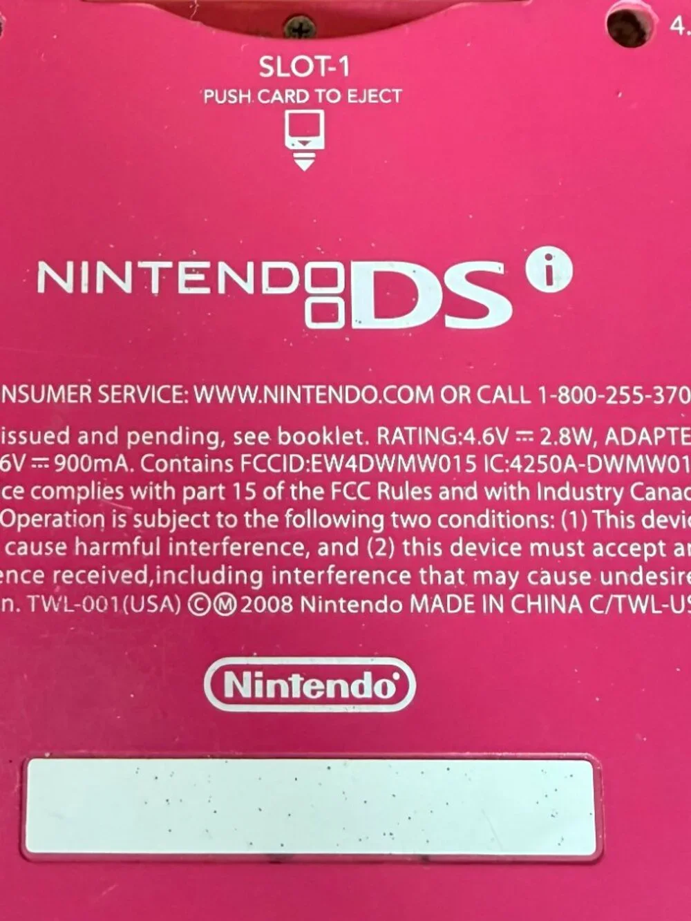 Nintendo dsi pink